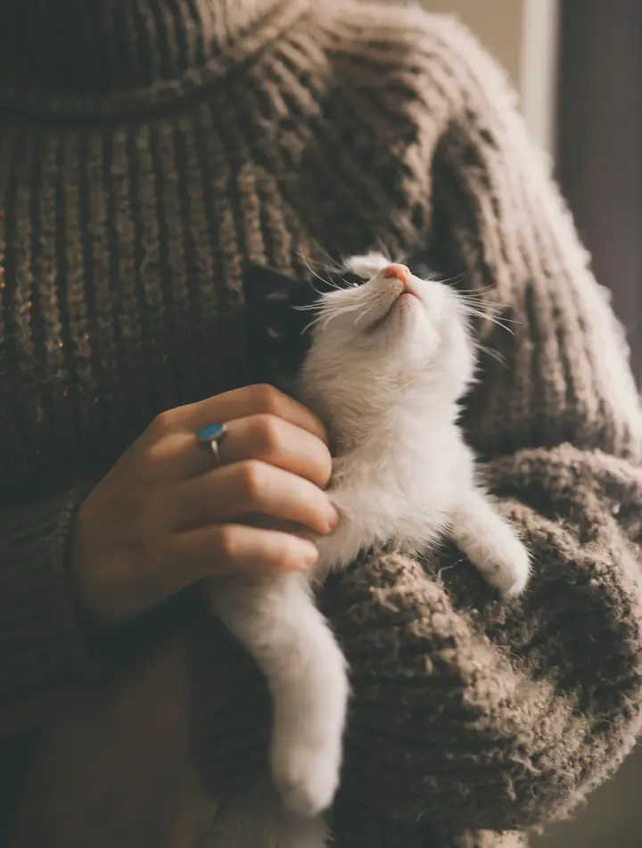 Cindy avec un chat